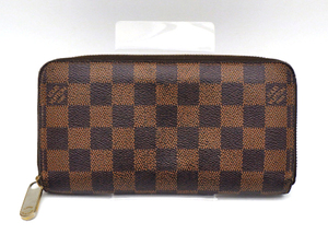 【難あり】LOUISVUITTON ルイヴィトン M60015 ダミエ ジッピーウォレット 長財布 ラウンドファスナー ジャンク扱い 現状品