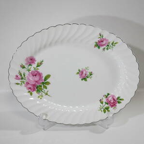 ジョンソン ブラザーズ Johnson Brothers Ironstone Snowhite Regency Pink roses プレート 7枚セット 未使用 長期保管品 お皿 レトロの画像2