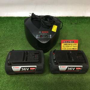 【中古品】BOSCH(ボッシュ) 36v4.0Ahバッテリーx2&充電器セット A3640LIBx2/AL3640CV ITSD0XFG7H3C