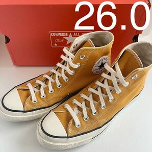 CONVERSE コンバース CHUCK Taylor チャックテイラー ct70 ハイカット サンフラワー 黄色us7.5 26.0cmの画像1