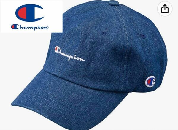 Champion キャップ デニム生地