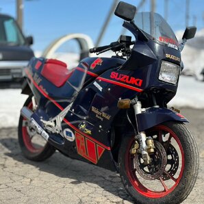 ●超希少! 始動OK! 圧縮OK! SUZUKI スズキ GJ21B ガンマ250 3型 1985年モデル ウォルターウルフ 並列２気筒 2スト ヴィンテージ 札幌発の画像3