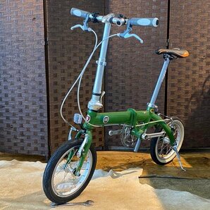 ■FIAT 折畳み自転車 フィアット グリーン 14インチ アルミフレーム コンパクト 自転車 札幌発★の画像4