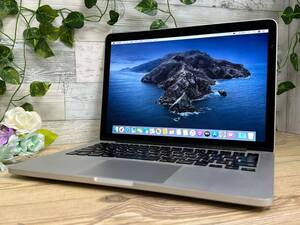 【良品♪】MacBook Pro 2013 Retina (MF839J/A)[Core i5(4288U)2.6Ghz/RAM:8GB/SSD:256GB/13.3インチ]Catalina 品 動作品