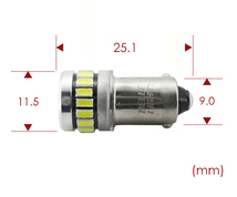 2個 24V専用 BA9s LED 24連 ホワイト 無極性 G14 6000K-6500K ポジション ナンバー灯 ルームランプ 白 24V用LEDバルブ EX161H_画像2