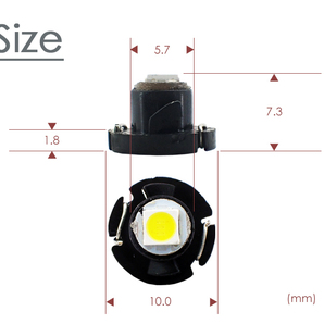 4個 T4.2 LED ハイパワーSMD採用 白 メーター球 エアコン球 ダッシュボードパネル内 3030チップ ホワイト12V用 PX031の画像3