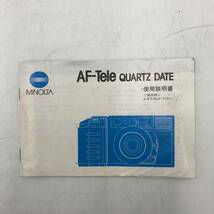 【現状品】★MINOLTA/ミノルタ★AF-TELE QUARTZ DATE　コンパクトカメラ　カメラカバー・取説あり_画像9