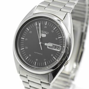 セイコー5 7S26-0480 自動巻き メンズ腕時計 シルバー