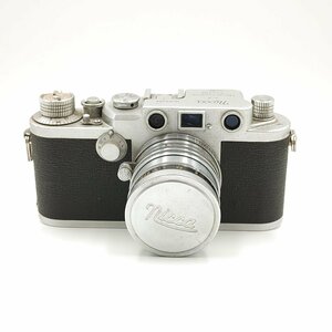 【T】ニッカ 3-F NIKKOR-H・C 1：2 f＝5cm レンジファインダー フィルム カメラ ブラック×シルバー