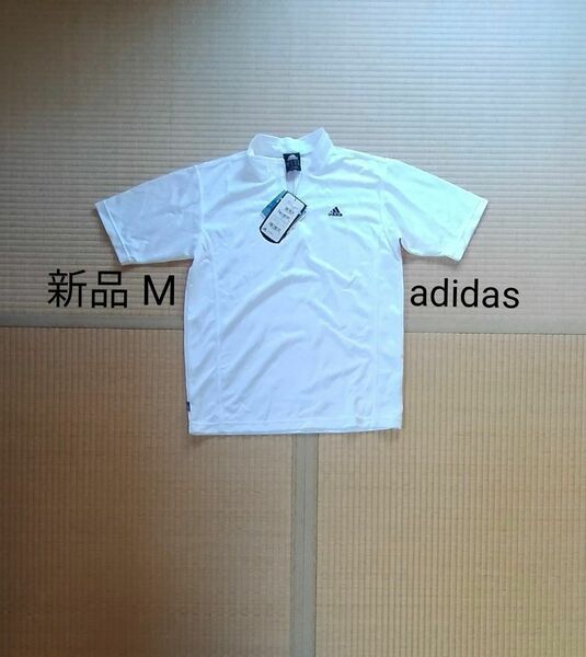 アディダス　ポロシャツ　 M寸　adidas　タグ付き新品未使用品　日本製　ゴルフシャツ　 半袖シャツ　 半袖