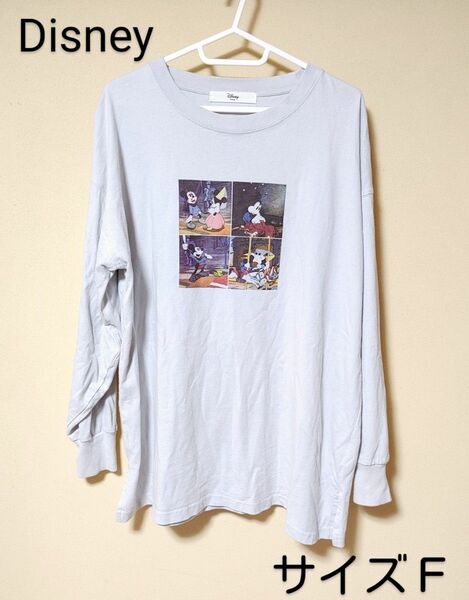 Disney＊Tシャツ・長袖・サイズＦ＊プリント・トップス・レディース＊美濃屋・春服