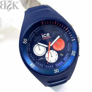 アイスウォッチ 014 948 ピエール・ルクレ クロノグラフ メンズ クォーツ 腕時計 ラバー ネイビー系 Pierre Leclercq ice watch 稼働品 ∞の画像1