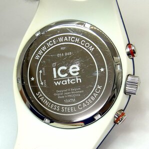 アイスウォッチ 014 948 ピエール・ルクレ クロノグラフ メンズ クォーツ 腕時計 ラバー ネイビー系 Pierre Leclercq ice watch 稼働品 ∞の画像3