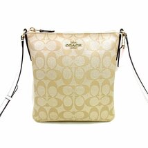 美品 コーチ ショルダーバッグ F58309 シグネチャー ベージュ系 アイボリー系 ゴールド金具 COACH 〓_画像2