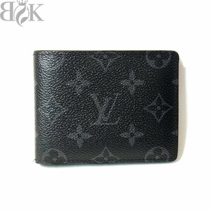 美品 ヴィトン ポルトフォイユ・スレンダー M62294 二つ折り財布 モノグラム・エクリプス Louis Vuitton 〓