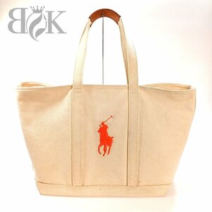 ラルフローレン キャンバス トートバッグ 男女兼用 RALPH LAUREN 中古 ★