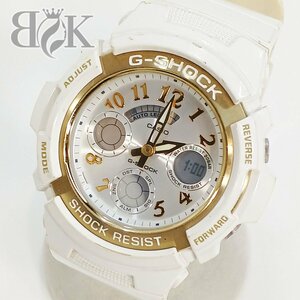 カシオ G-SHOCK Gショック AW-590LV 腕時計 ホワイト クォーツ デジタル 動作品 メンズ CASIO 中古★