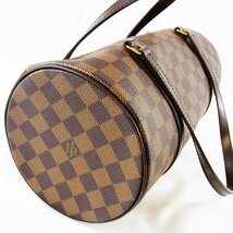 ヴィトン パピヨン30 ダミエ エベヌ N51303 ハンドバッグ 筒型 DU1007 LOUIS VUITTON■_画像4