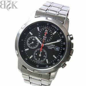  Seiko 7T92-0BF0 men's wristwatch chronograph Date quartz SS black face operation goods SEIKO =