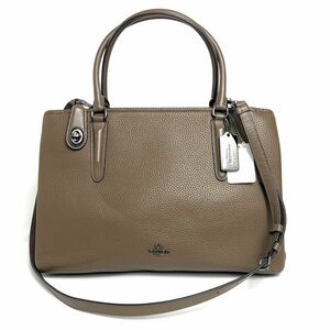 【未使用保管品】COACH コーチ 2WAYハンドバッグ キャリーオール レザー ブルックリン トートバッグ ショルダーバッグ