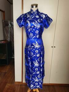  blue purple silver color flower pattern China dress L~3XL size new goods NO101~129 free shipping!