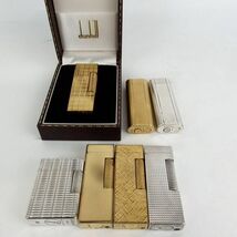 1円スタート激レア S.T.Dupont デュポン Cartier カルティエ dunhill ダンヒル 箱付き ガスライターまとめ 7点セット 30233 11-2_画像1