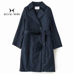 美品★ハナエモリ11万★38size/9号★コート紺K012