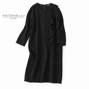 美品★アントネッリ9万★42size/11号★ワンピース黒Q173