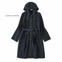 美品★ラピーヌブランシュ★40size/9号★コート紺R021_画像1