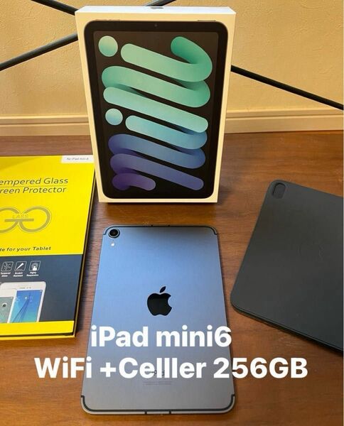 iPad mini第6世代　WiFi + Cellular 256GB スペースグレイ Smart Folio,フィルム付属