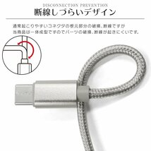 【送料無料】充電ケーブル 2本セット 150cm 1.5m USBType-C データ転送 タイプC iPhone15 Android 充電器 2.1A急速充電 モバイルバッテリー_画像3