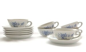 【未使用・長期保管品】NAGOYA CERAMIC 洋食器 ナゴヤセラミック レトロ カップ&ソーサー 5客セット 花柄 