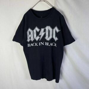 AC/DC 半袖プリントTシャツ　古着　Sサイズ　ブラック　バンドTシャツ