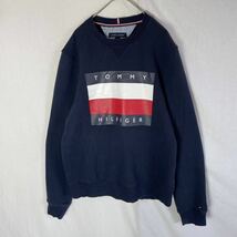 TOMMY HILFIGER スウェットシャツ　トレーナー　古着　Sサイズ　ネイビー_画像1