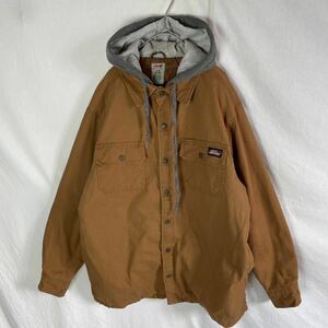 genuine dickies ワークジャケット　古着　Lサイズ　ブラウン　WORKWEAR 中綿入り