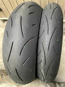 DUNLOP ダンロップ　loadsports ロードスポーツD214 120/55 180/55 ZR17 前後セット　山あり