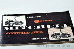 GARCIA MITCHEL 300 301 (11318-352A)VINTAGE OLD TACKLE INFORMATION CATALOG Pamphlet ABU関係カタログ、資料、パンフレット　蒐集家向け