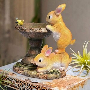 ソーラーライト かわいい ウサギ バニーランプ ソーラー置物 兎 ガーデンライト