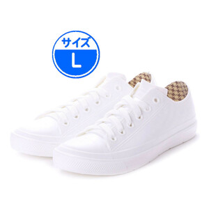 [ new goods unused ] rain shoes low cut white L 19066