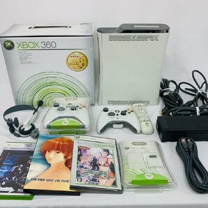 XBOX 360 本体/ワイヤレスコントローラー/リモコン/ヘッドセット/ソフト 3点 RUMBLE ROSES XX ほか/周辺機器/起動 簡易動作OKの画像1