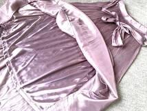 526　ふわふわシフォン　ロングプリーツスカート　光沢薄紫　　　_画像2