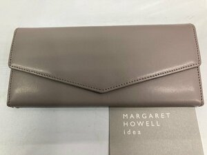 長財布　小銭入れ付　牛革　グレイジュ　英国MARGARET　HOWELL★未使用格安！