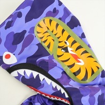 A BATHING APE ア ベイシング エイプ 1st Camo Jersey Shark Full Hooded Purple パーカー 紫 Size 【XL】 【新古品・未使用品】 20788291_画像6