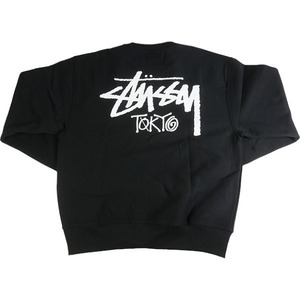 STUSSY ステューシー 24SS STOCK TOKYO CREW BLACK 東京限定クルーネックスウェット 黒 Size 【L】 【新古品・未使用品】 20789474