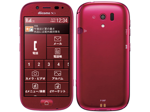 スマホ 本体 らくらくスマートフォン3 F-06F レッド docomo Android FUJITSU ※SIMロック解除不可【中古】