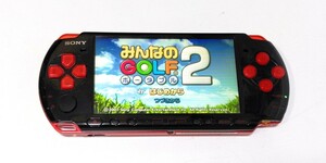 PSP3000 ブラックレッド「動作確認済」「ジャンク」 プレイステーションポータブル SONY