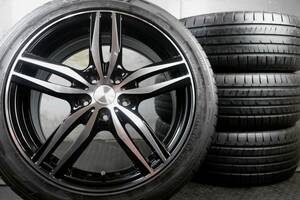 大人気 ブラックポリッシュ BRONKS 18×7J +48 PCD114.3/5H 225/45R18 バリ山付 エスティマ オデッセイ ヴェゼルCX-3 80 ノア ヴォクシー等