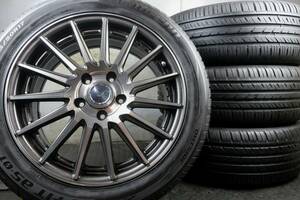 良品セット S/F シュタイナー 17×7J +55 PCD114.3/5H バリ山付 215/50R17 ステップワゴン マツダ3 アクセラ 80 ノア ヴォクシー 手渡しOK