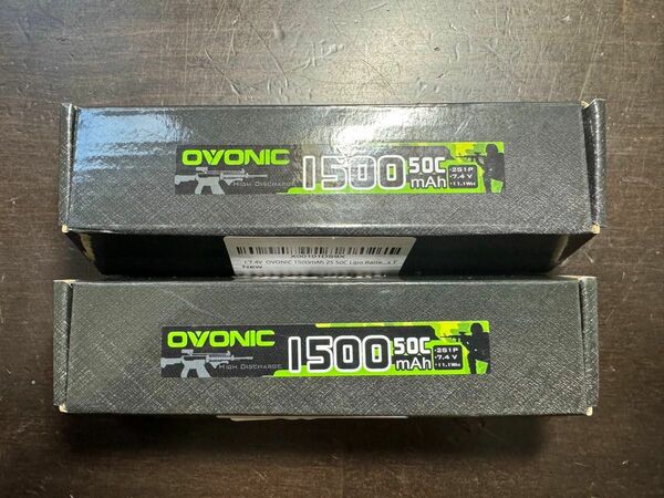 OVONIC 7.4v 1500mah 50c リポバッテリー　Tコネクタ　　ディーンズコネクタ　2本セット