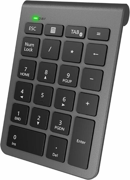 Bluetooth テンキーボード ワイヤレス テンキー 22キー 小型 ポータブル コンパクト 多機能テンキー PC